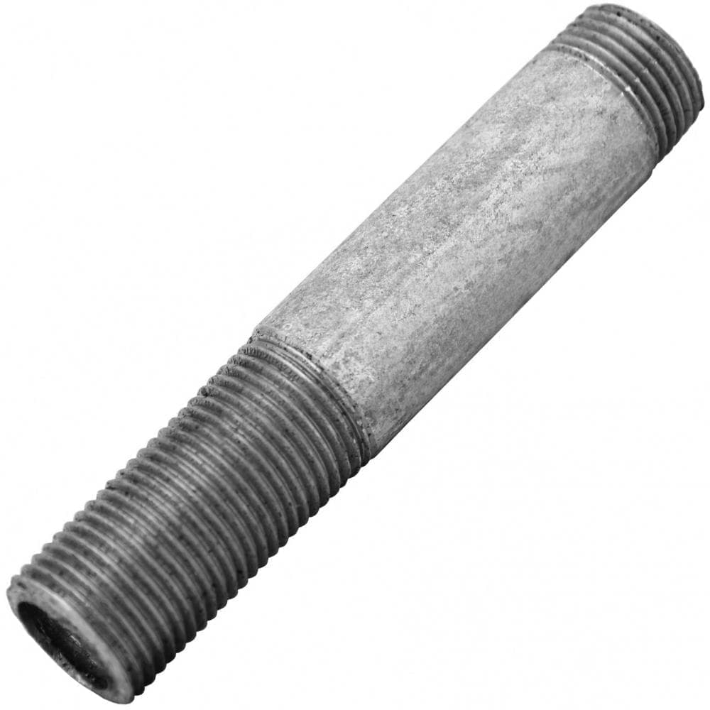 Сгон стальной удлиненный оцинкованный Ду 15 L=500мм без комплекта из труб по ГОСТ 3262-75