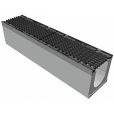 Лоток бетонный Max 150 (высота 210 мм) с чугунными решетками