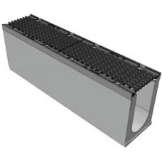 Лоток бетонный Max 150 (высота 310 мм) с чугунными решетками