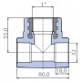 Тройник Ekoplastik 32x1x32 внутренняя резьба