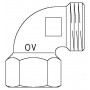 Угольник Oventrop Cofit S 90° G3/4xRp1/2
