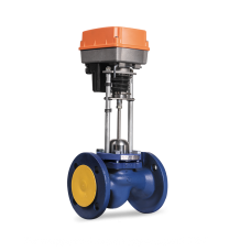 Клапан запорно-регулирующий чугун TRV односедельный Ду 15 Ру16 фл Kvs=0.4м3/ч с эл/привод TSL-1600-25-1-230-IP67 230В Теплосила TRV-15-0.4-101