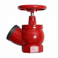 Клапан пожарный чугунный угловой 125 гр КПЧ 50-1 Ду 50 1,6 МПа муфта-цапка Апогей 110021