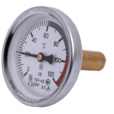 Термометр биметаллический осевой Дк100 L=60мм G1/2' 120C ТБ100 Метер
