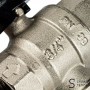 Кран шаровой с фильтром STOUT - 1/2' (ВР/ВР, PN30, Tmax 100°С, сетка 500 мкм, ручка-бабочка черная) SVF 0002 000015